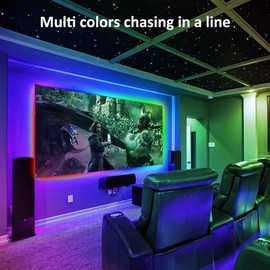 LED Strip Lights USB Powered abtong Rainbow Color LED Lights Strip LED TV Backlight Strip with RF Remote Color Changing Strip Lights Waterproof IP65 LED Rope Lights LED Lights 2M 6.54FT