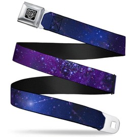 Buckle-Down Seatbelt Belt - Galaxy Blues/Purples - 1.5" Wide - 24-38 Inches in Length