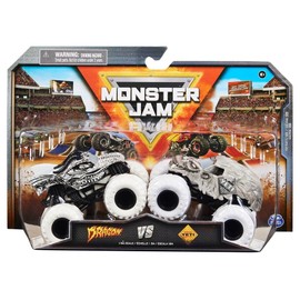 Monster Jam 2022 1:64 Diecast 2-Pack Max Contrast Black & White Dragon vs Yeti