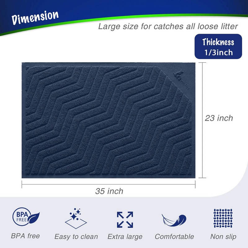 WePet Cat Litter Box Mat(No. 02-2), Kitty Premium PVC Pad,