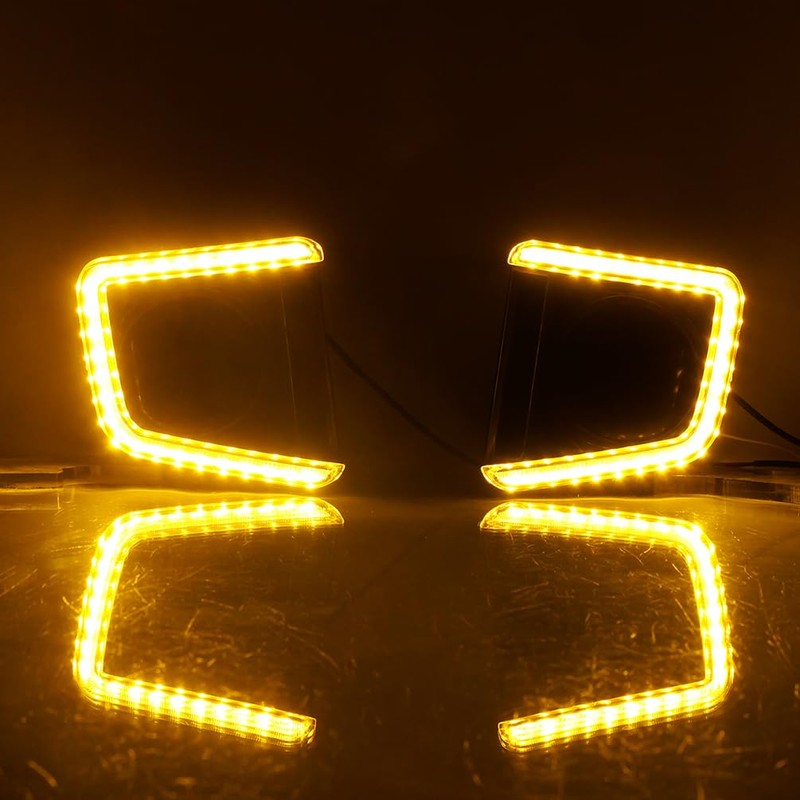LED DRL Fog Lights Fit for 2014-2021 Toyota Tundra with