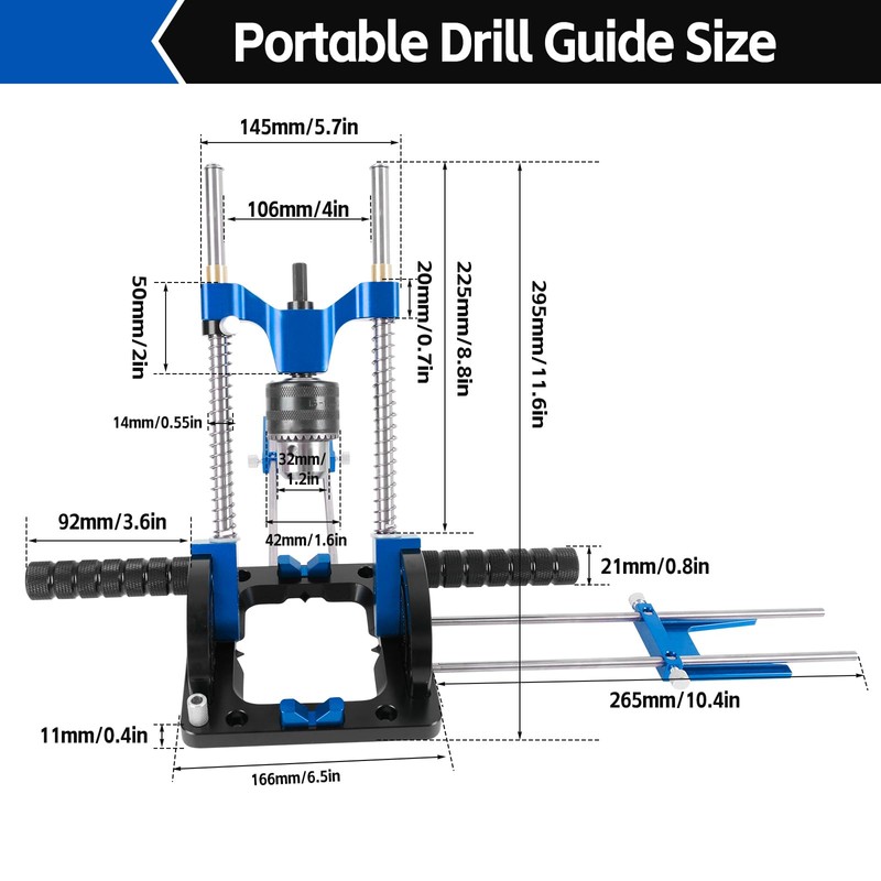Upgraded Portable Drill Guide – 0° to 60° & 90°
