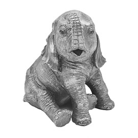 The Leonardo Collection LP48923 Reflections Silver Elephant Ornament, Boxed