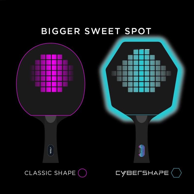 STIGA 1602020137 Table Tennis Racket Cyber Shape Carbon Hexagonal Racket