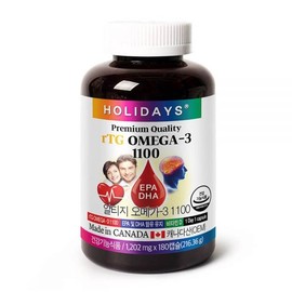 Holidays rTG Omega 3 1100 6 months supply, 180 tablets, 1 unit 180 tablets × 2 units 180 tablets x 3 units / 홀리데이즈 rTG 오메가3 1100 6개월분, 180정, 1개 180정 × 2개 180정 x 3개