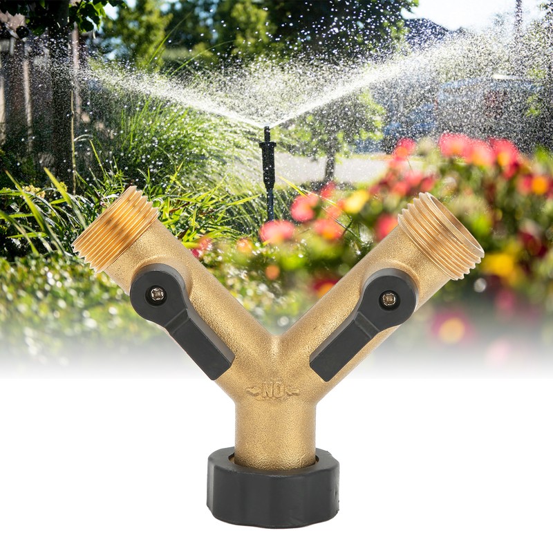 G3/4 Female Thread Connector Brass Ball Valve Hose 3‑Way Connector