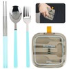 DIYJEP Upgrade Foldable Travel Cutlery Set, Portable Stainless Steel Camping