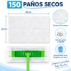 150 Paños Secos, Paños de Repuesto para Limpieza Pisos Seco,