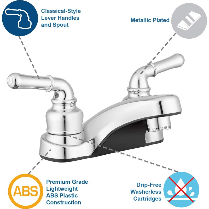 Pacific Bay Lynden Bathroom Sink Faucet - Metallic Plating Over
