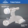 HOMOTEK 6 Pack Hinge Pin Satin Nickel Door Stopper,Adjustable Deluxe