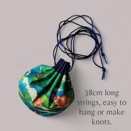 NUTFORD Oriental Theme Drawstring Printed Cloth Pouch Sachet Bag Multifunctional Use as Scented Sachet, Jewellery Bag, etc. (C)