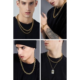 Gold Cable Chain Necklace Hip Hop Rapper Jewelry 3mm 18 Inch Fashion Men's Jewelry