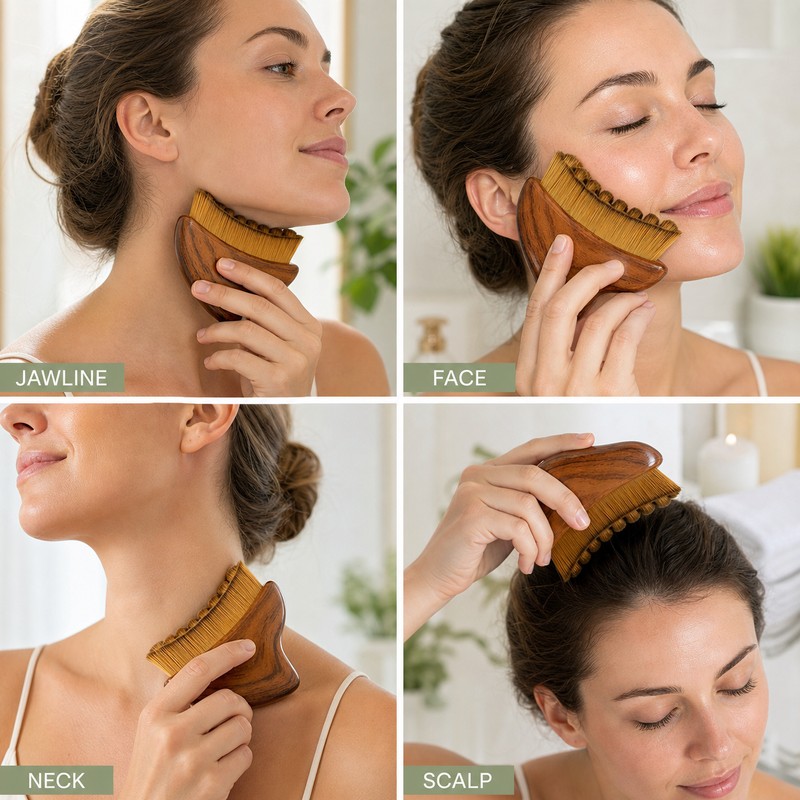 2-Pack Facial Massage Brush for Face & Neck – Soft