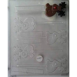 Small Cute Moose with Buck Teeth and a Round Nose Lollipop Candy Mold C055