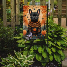 Caroline's Treasures DAC1045GF Black French Bulldog Fall Garden Flag Mailbox Flag Decorative Yard Flag Banner Outside Patio Artwork Yard Flower Beds, Garden Size, Multicolor