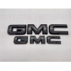 Auto Front & Rear GMC Gloss Black OVERLAY Emblem Badge