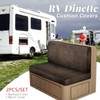 Leather Look RV Dinette Cushion Covers, Stretch Camper Cushion Slipcovers