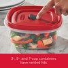 Rubbermaid 16-Piece BPA-Free Plastic Food Storage Set, Red Vented Lids