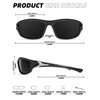 QALLY Polarized UV400 for Running Fishing Sports Sun glasses Mens