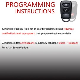 Key Fob Remote Replacement Fits for Hyundai Elantra 2006-2016/Sonata 2007-2015/Kia Optima 2006-2010 OSLOKA-950T/310T/360T Keyless Entry Remote Control 315MHz
