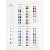 Beadsland Flat Back Rhinestones Sample Card Color Chart