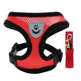 Red Pet Vest Harness, Soft Mesh Breathable Dog Vest with Adjustable Straps, Waterproof Pet Harness for Large Dogs (L)