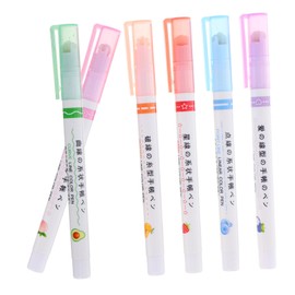 DOITOOL 6pcs Highlighters with Chisel Tip Ink and Smooth for Precise Highlighting Cute Stationery for Adults for School and Office Use