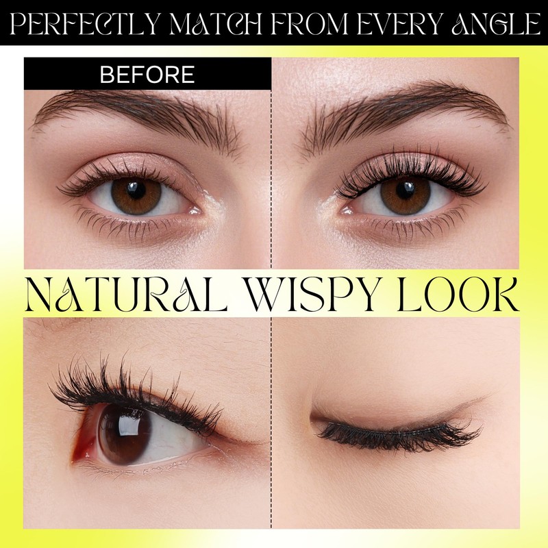 CALAILIS Magnetic Eyelashes with Applicator Upgrade Soft Magnetic Eyelashes Natural
