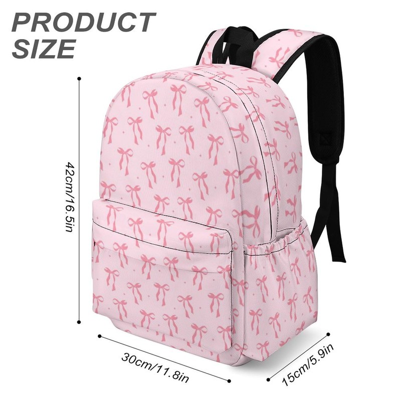 CSSGUOTOU Bow Cute School Bag, Bow Backpack, 17 inch Preppy