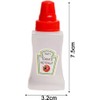 Wentoenapp 2Pcs Mini Ketchup Bottle, Condiment Squeeze Bottles Empty, Plastic