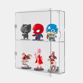 SVENJBB Acrylic Display Case Compatible with Funko POP! 4 Inch Figurines, Dustproof Display Cabinet Box for Figures and Collecibles, 2 Tiers