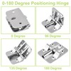 UFURMATE Position Control Hinge, 2PCS Zinc Alloy Wardrobe Door Hinge
