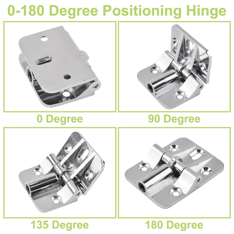 UFURMATE Position Control Hinge, 2PCS Zinc Alloy Wardrobe Door Hinge