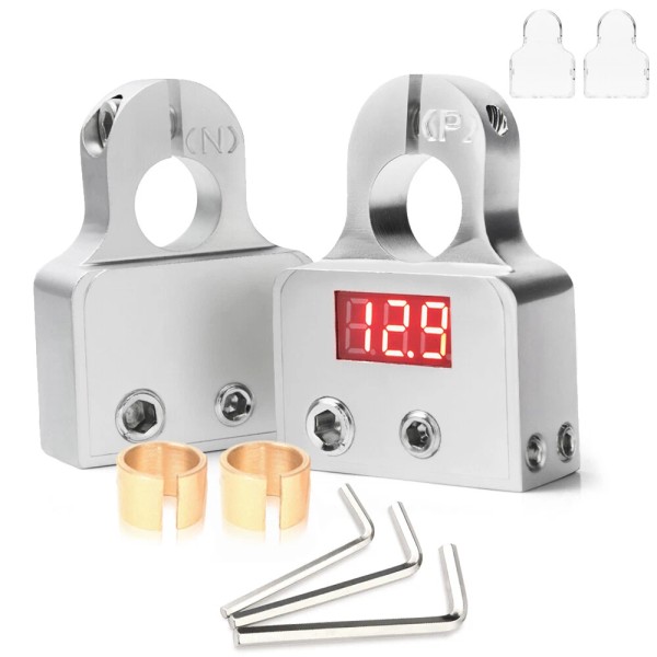 Unbranded 2X Digital Car Battery Terminal Connectors w/ Voltmeter Power