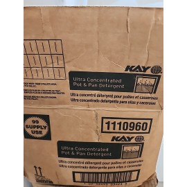 KAY 4 Gallons KAY Ecolab Blue Ultra Concentrated Pot Pan Detergent 1110395 1110960