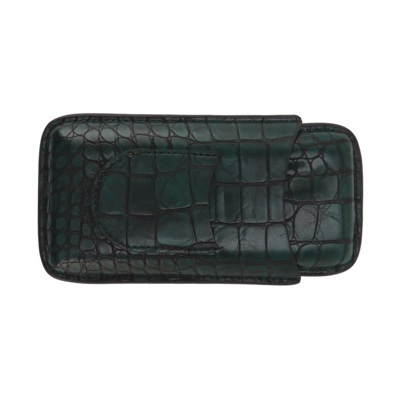 Artificial Leather Cigar Case Portable Lightweight Waterproof 3 Fingers Humidor