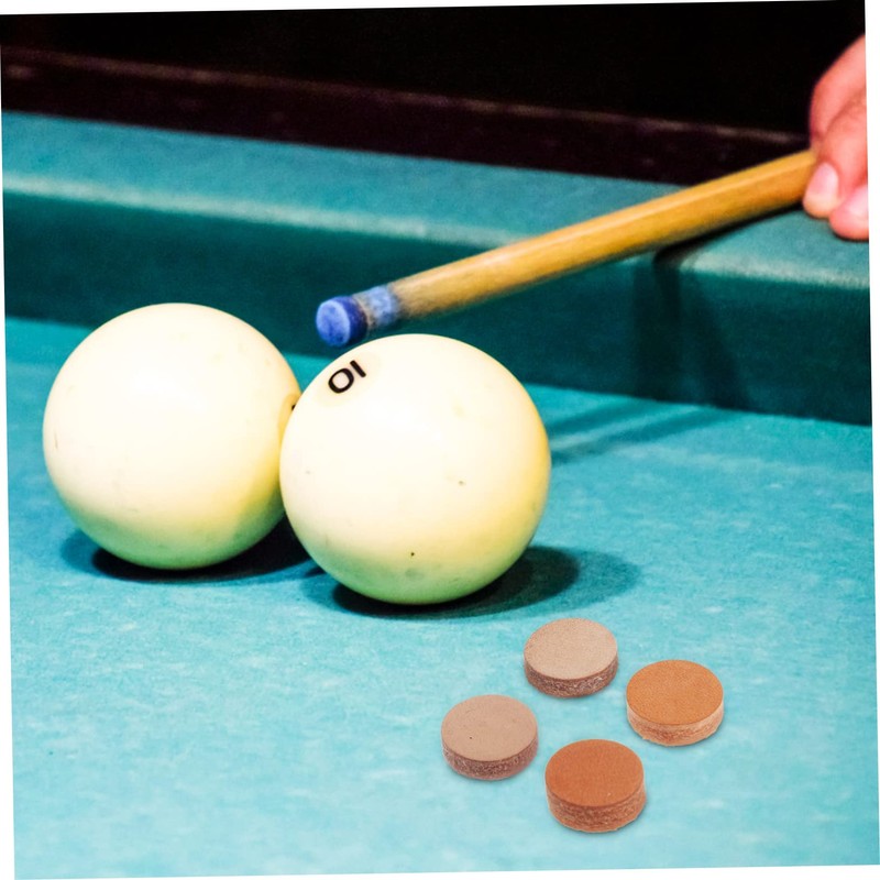 Kisangel 80pcs Billiard Pool Tips Replacement Wear-Resistant Leather Tips for