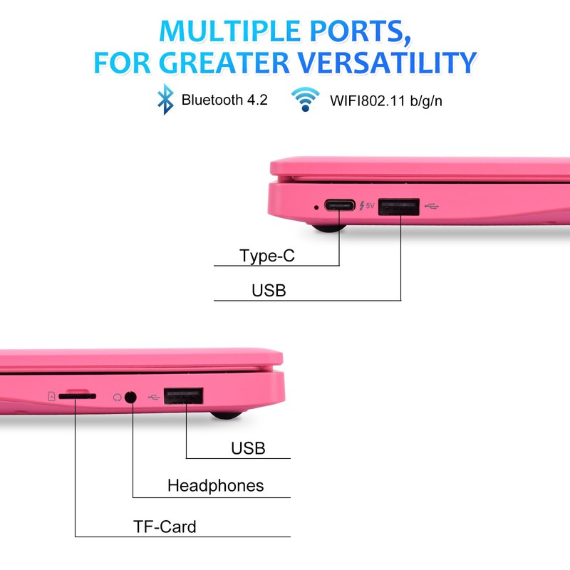 ZHAOHUIXIN Mini 10.1 inch Android 12 Laptop Computer, Portable Small