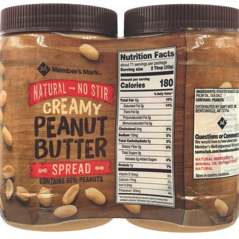 Natural Creamy Peanut Butter (40 oz., 2 pk.) - Delicious