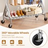 JIEJIERUI Heavy Duty Clothes Rack for Hanging Clothes, Double Rods