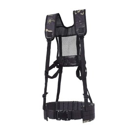 SINAIRSOFT Versatile Tactical Padded Belt with Quick-Release Suspender Straps,Patrol MOLLE Belt, Revolutionize Your Combat & Survival Equipment