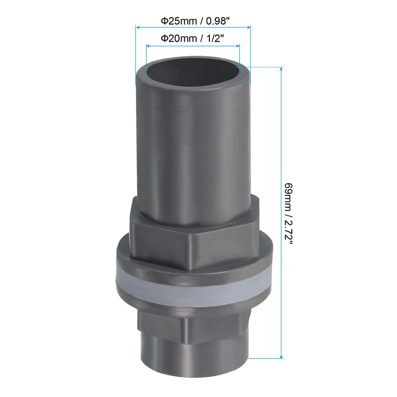 PATIKIL GASKETED PIPE JOINT PVC WATER TANK PIPE SUPPLY PVC