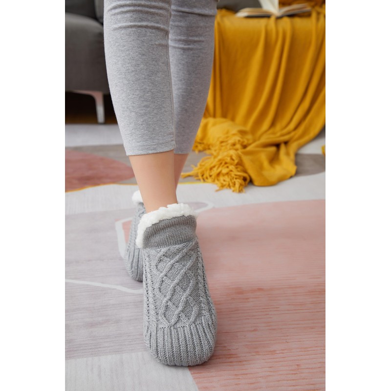 Back Boa Room Socks, Short Length, Socks, Warm, Slippers, Warm,