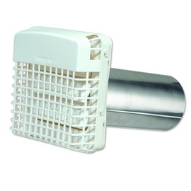 Dundas Jafine BPGH4WZW6 Prograde Professional Exhaust Dryer Vent Hood with Pest Guard, Polypropylene, 4 in. , White