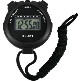 Digital Stopwatch Kitchen timer Clock, Countdown Running Sports Watch Timers for Cooking, Kids, Gym, Swimming lap Counter Football Coach Training Equipment Outdoor Clock (Black)