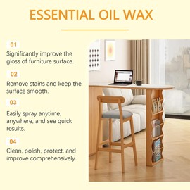 Beeswax Spray Furniture Polish, Used to for Leather Floors Wood Furniture Polish and Cleaner Care. (1Pcs)