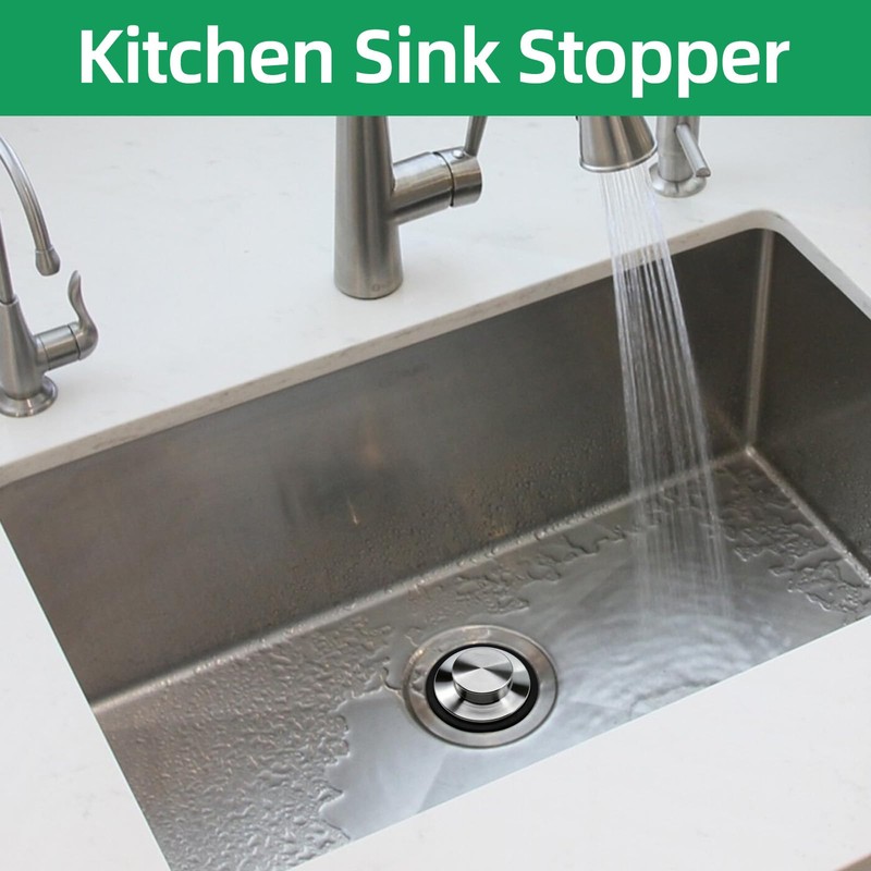 Kitchen Sink Stopper，Stainless Steel Garbage Disposal Stopper Fits Standard Kitchen