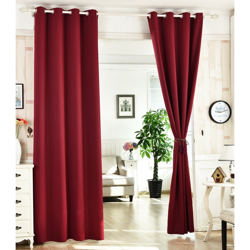 Woltu #488 Opaque Blackout Curtain with Eyelets, Light Heavy Curtain,