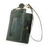 BLUE SINCERE Women's Pass Case with Reel Included, Genuine Leather,