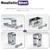 SIWOOD Chrome Plated 1-5/8" Strut Channel Trolley Track Hanger Bracket,